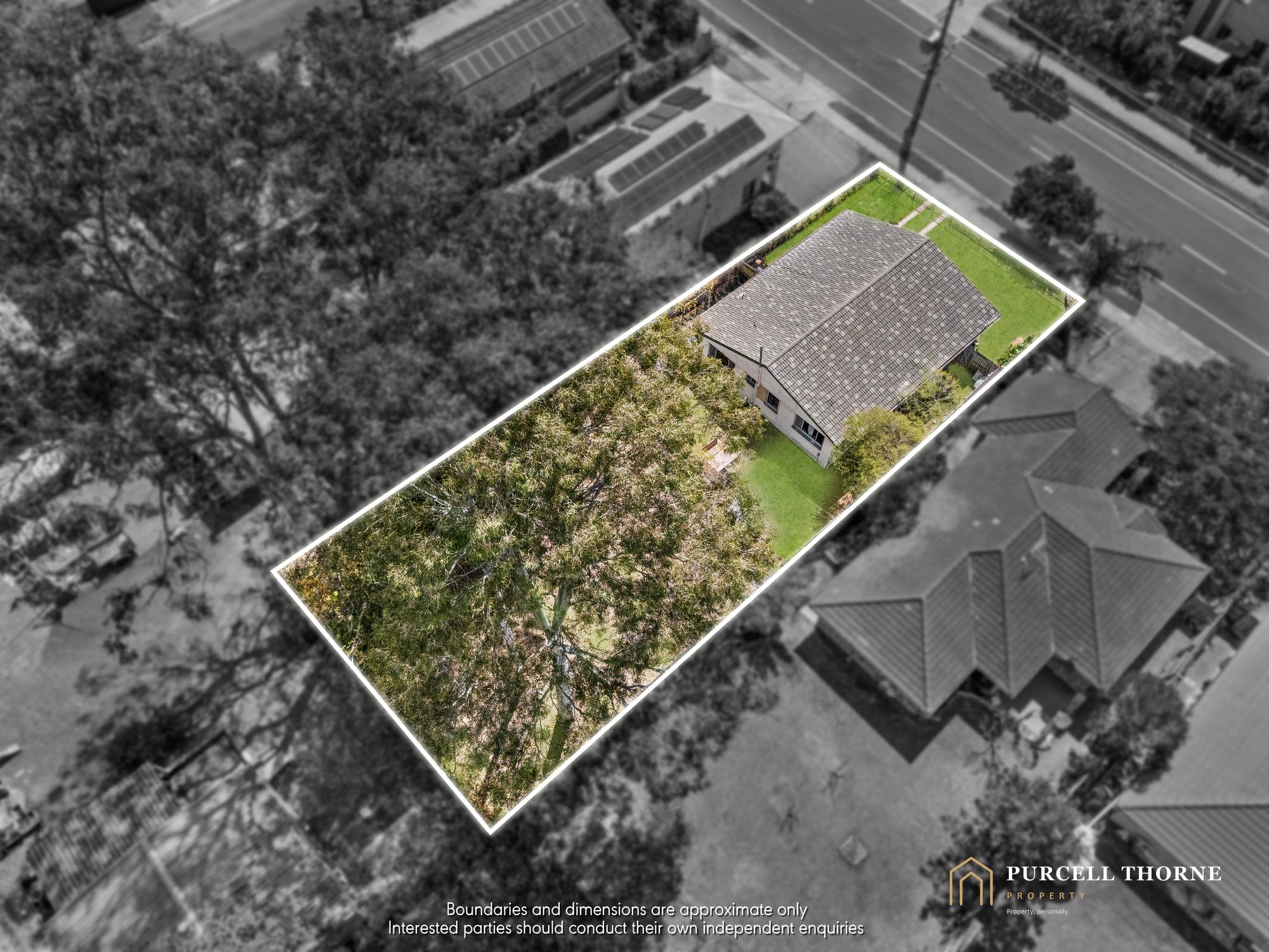 Aerial and location at 74 Smiths Road